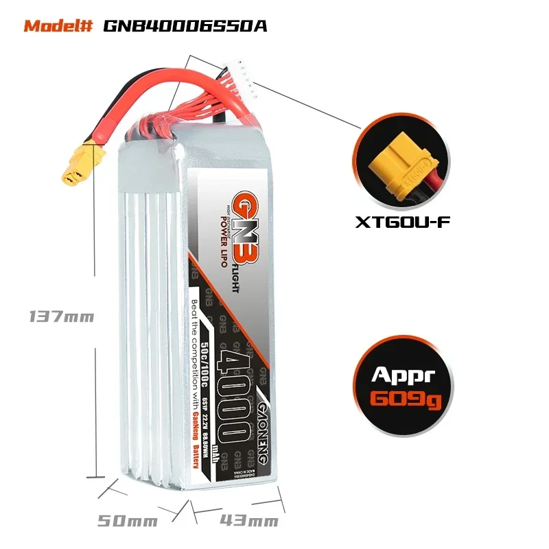 GAONENG GNB 4000mAh 6S 50C 100 - Drone Battery 4S avaliação e preço